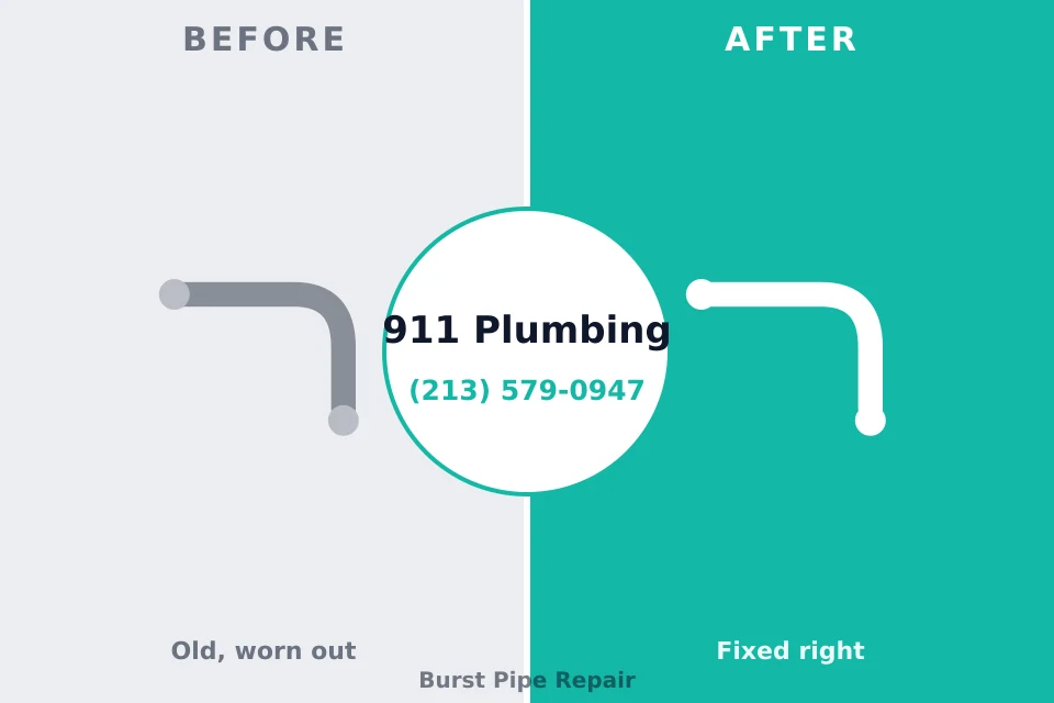 Before and after: plumbing company Riverside, PA